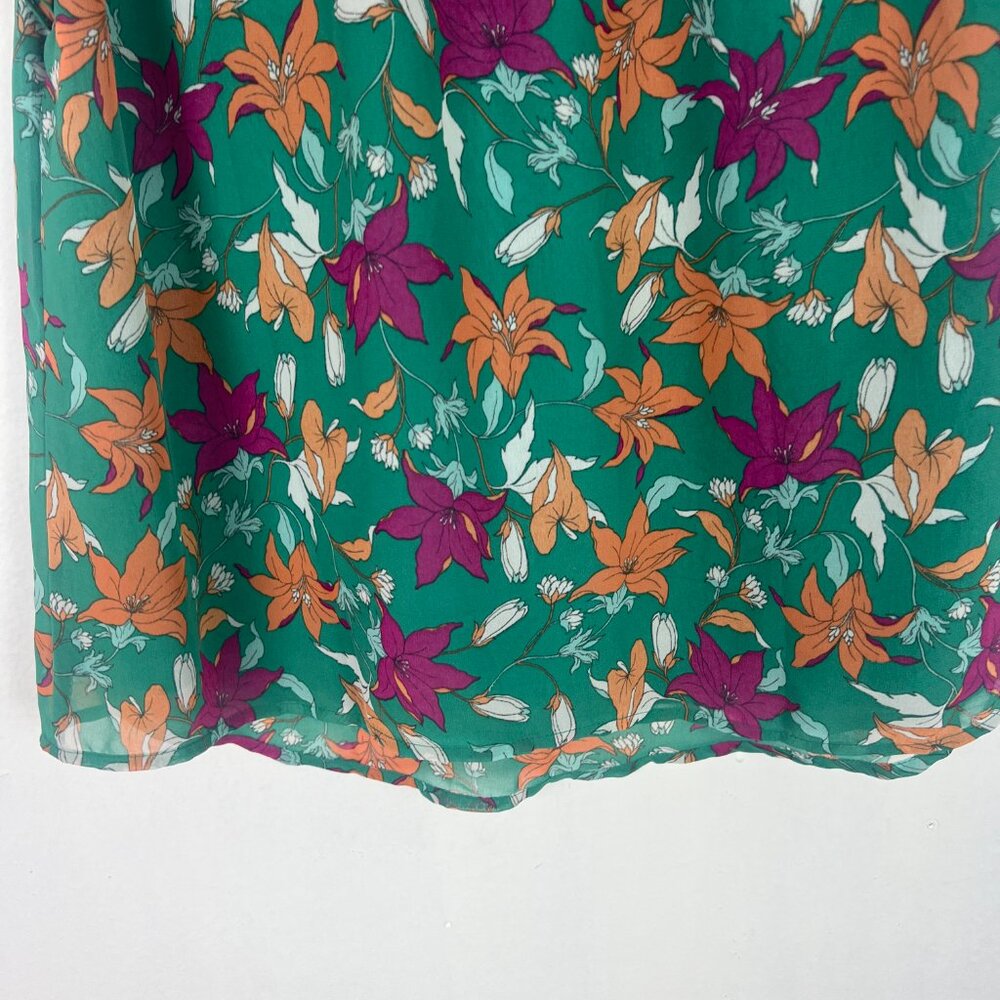 NWOT Stitch Fix Beacon Apparel Floral Ruffle Sleeve Top Size Small S NEW - Picture 10 of 10